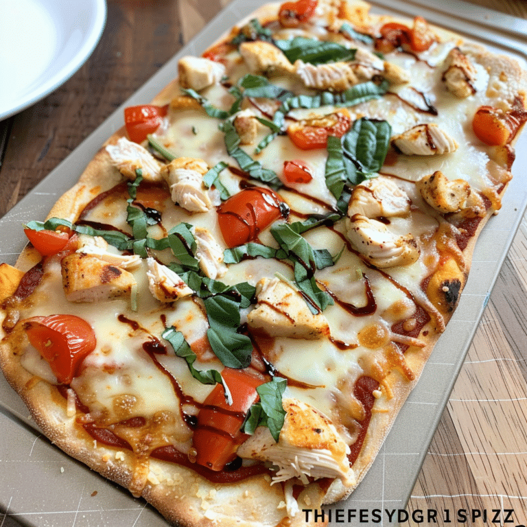 Flatbread Chicken Pizza: Quick and Flavorful Recipe