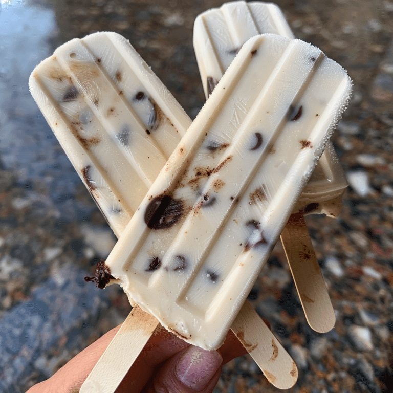 Chocolate Chip Cookie Dough Frozen Yogurt Popsicles