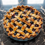 Juicy Blueberry Pie with Flaky Crrust