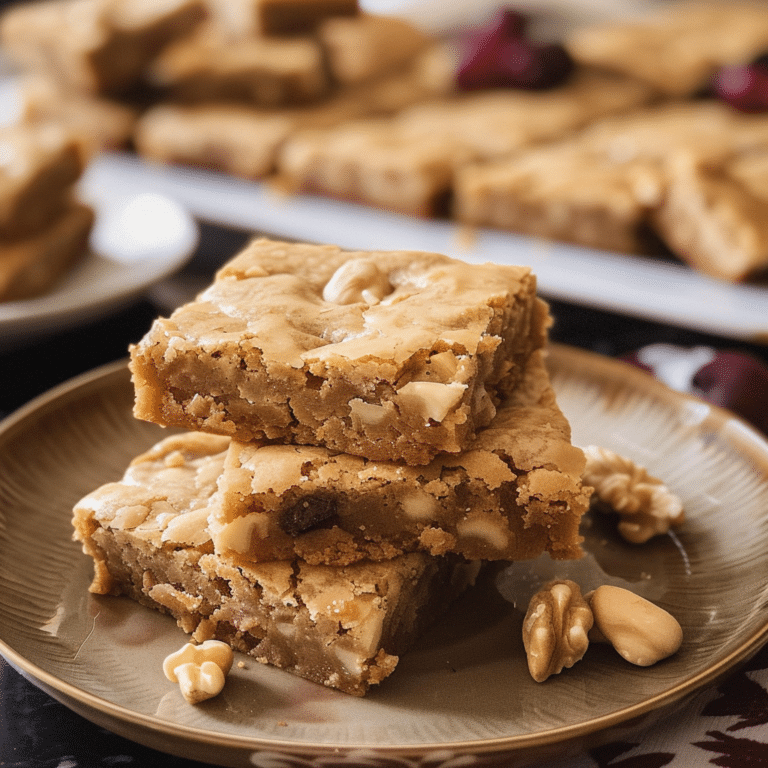 Classic Blondies Recipe with a Fudgy Center