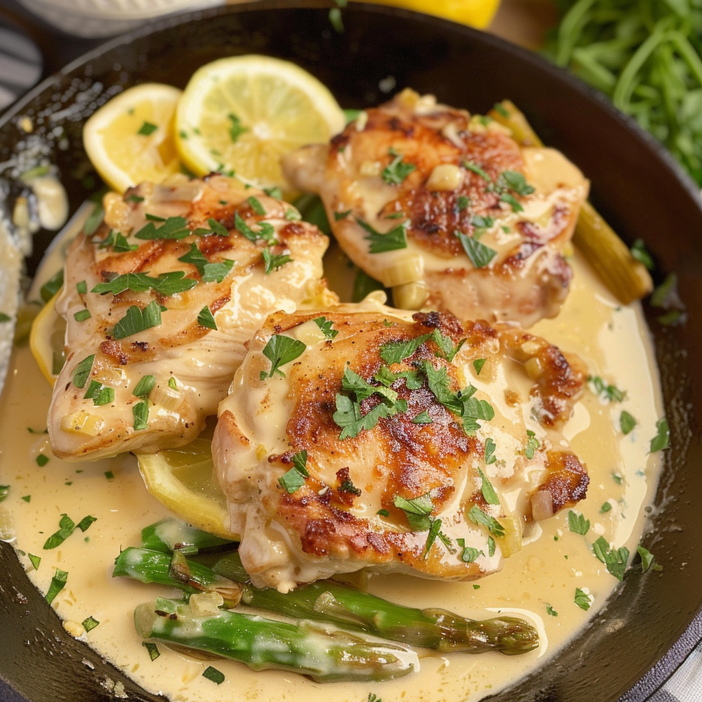 Creamy Lemon Garlic Chicken: Quick One-Pan Dinner