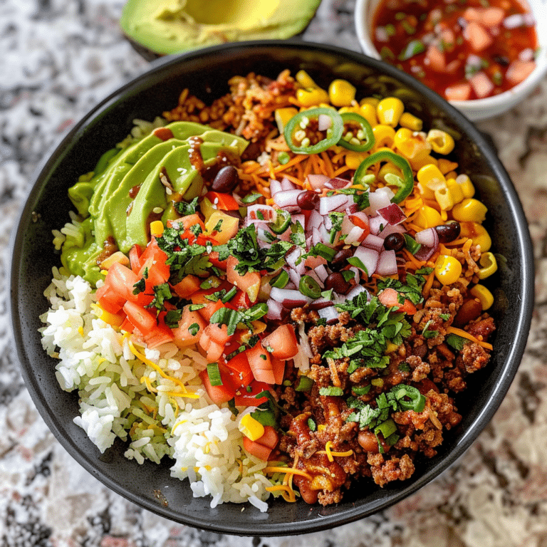 Taco Rice Poke Bowl