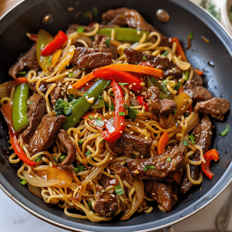 Beef Stir Fry Noodles With Tender Steak and Crisp Veggies