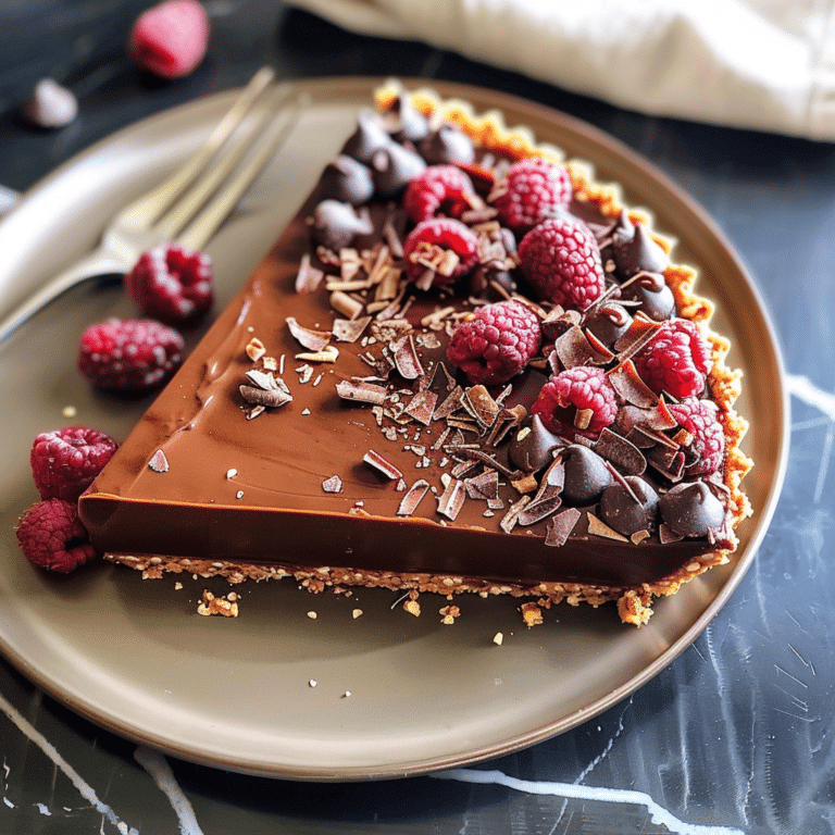 Healthy No-bake Chocolate Tart