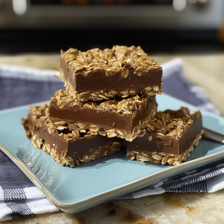 No Bake Chocolate Oatmeal Bars