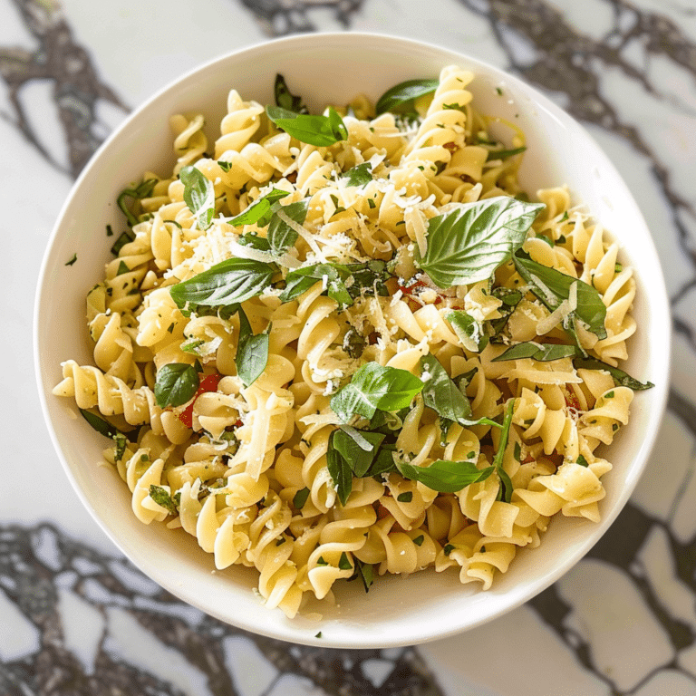 Basil Lemon Pasta Salad