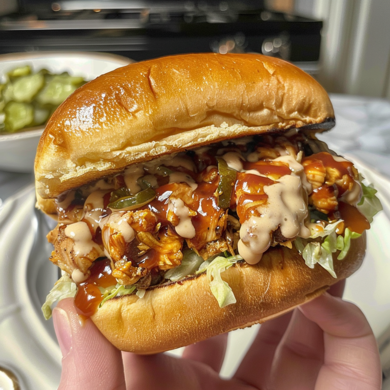 Chicken Chopped Sandwich with Alabama BBQ Sauce