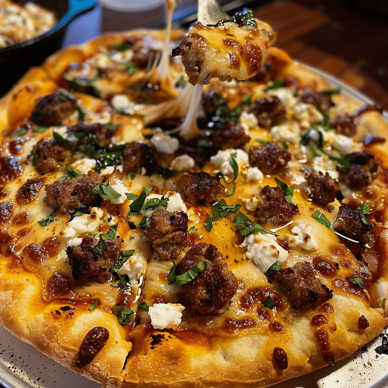 Sausage Ricotta Honey Hot Pizza