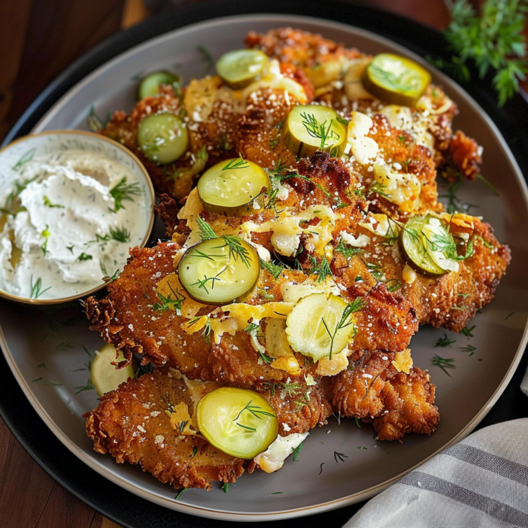 The Best Crispy Dill Pickle Parmesan Chicken