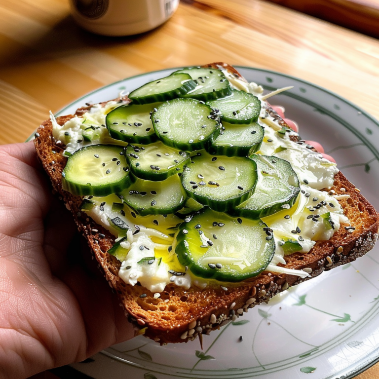 Cucumber healthy toast with free cheese