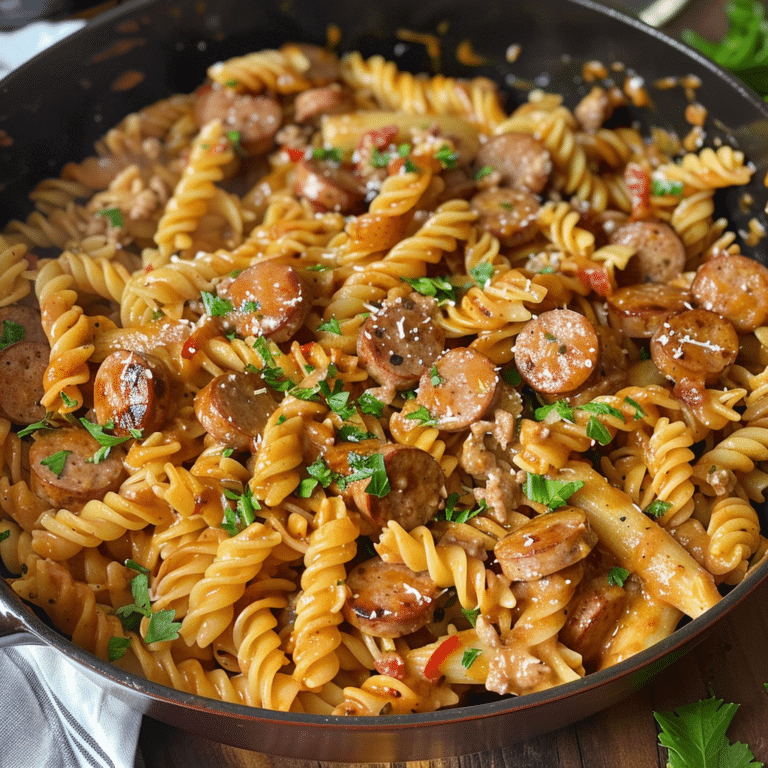 One-Pot Honey BBQ Sausage Pasta
