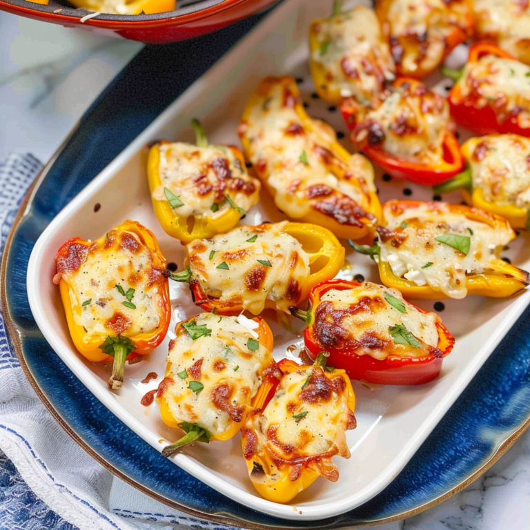 Air Fryer Cream Cheese Stuffed Mini Peppers