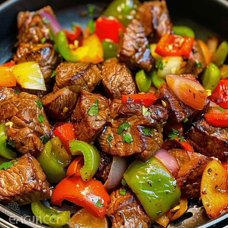 Air Fryer Steak Bites and Peppers (Pepper Steak)