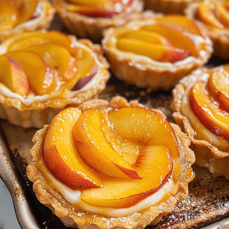 Peach and Cream Cheese Mini Tarts