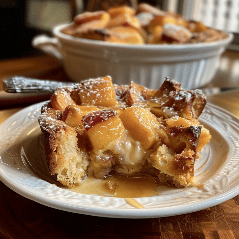 Peach Cobbler Buttermilk Bread Pudding — Well Made by Kiley