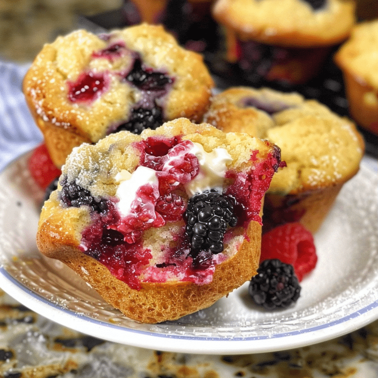 Summer Berry Cream Cheese Muffins – Soft & Easy Breakfast Recipe