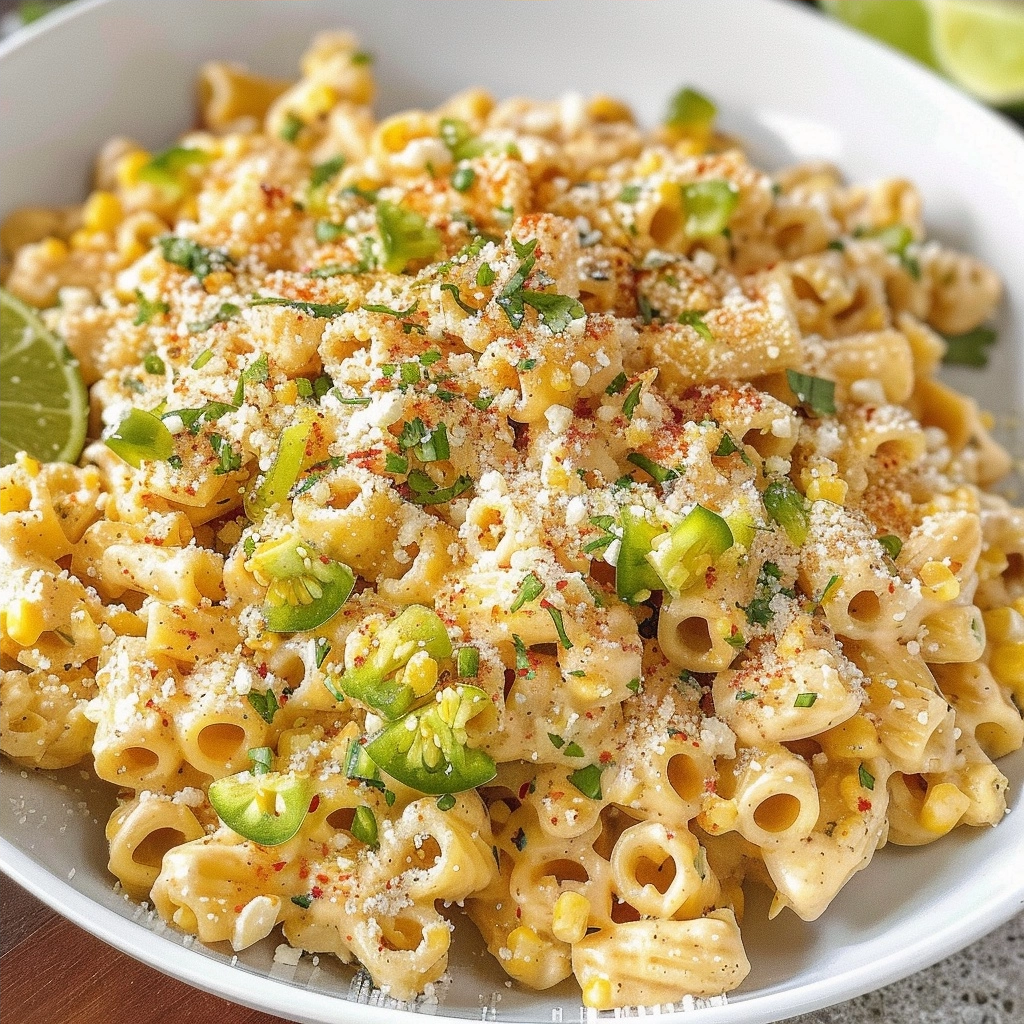 Zesty Elote-Inspired Pasta Delight: Creamy Summer Bowl
