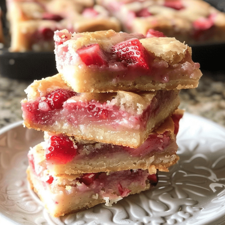 Strawberry Lemon Blondies – Easy Summer Dessert Bars